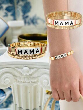 🆕 ROXANNE ASSOULIN 🧿 NWOT Golden MAMA Bracelet Set - Set of 2